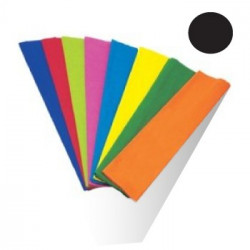 Papel Crepe 50x250cm Rolo Cor Preto