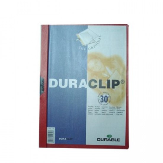 Classificador Clip Lateral Durable 2200 Vermelho-1un