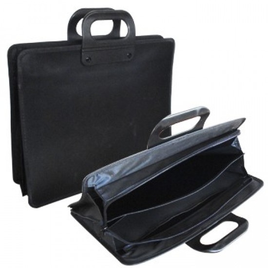 Pasta c/Pega c/2 Separadores Almaco Fecho de Correr Preto