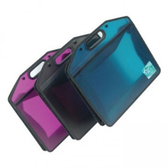 Pasta Plastico c/Pega Fecho 2 Botoes Cores Sortidas