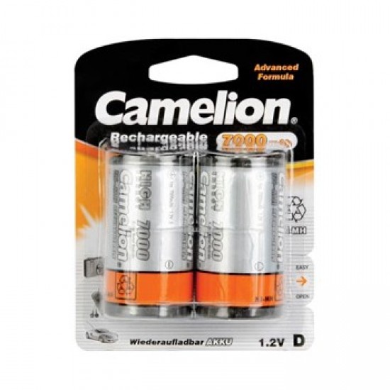 Pilha recarregavel NiMh D 1.2V 7000mAh 2un/blister