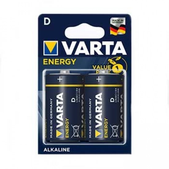 Pilhas Alcalinas Varta Energy LR20 (D) 1.5V 15000mAh 2un