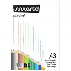 Bloco Papel Desenho A3 125gr 25 Folhas