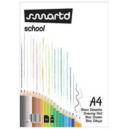 Bloco Papel Desenho A4 125gr 25 Folhas