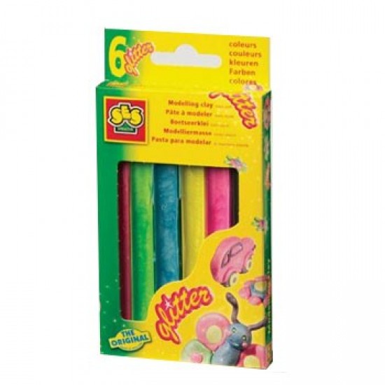 Conjunto Tiras de Platicina 6 Cores Efeito Metalico Brilho