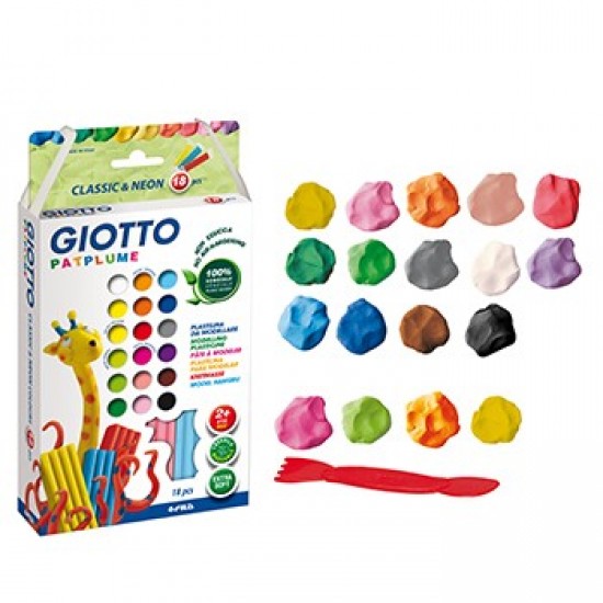 Plasticina Giotto Patplume Conjunto Sortido 18x20gr