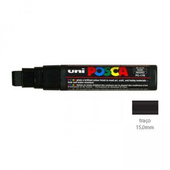 Marcador Uniball Posca PC17K 15,0mm Preto - 1un