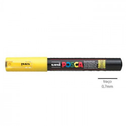 Marcador Uniball Posca PC1M 0,7mm Amarelo -1un