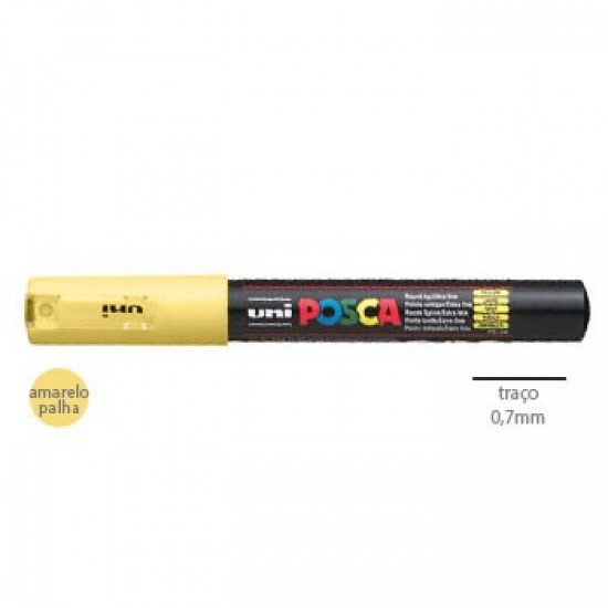 Marcador Uniball Posca PC1M 0,7mm Amarelo Palha -1un