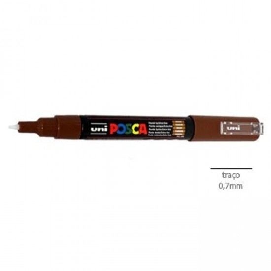 Marcador Uniball Posca PC1M 0,7mm Castanho-1un