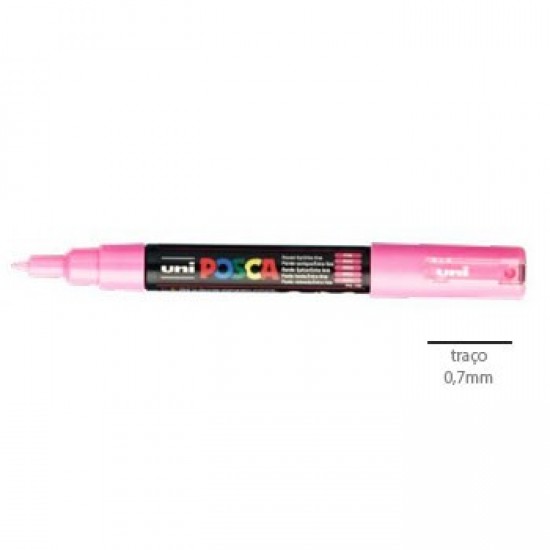 Marcador Uniball Posca PC1M 0,7mm Rosa Claro -1un