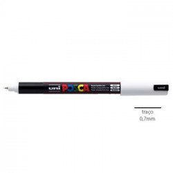 Marcador Uniball Posca PC1MR 0,7mm Branco-1un
