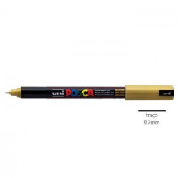 Marcador Uniball Posca PC1MR 0,7mm Ouro -1un