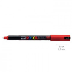 Marcador Uniball Posca PC1MR 0,7mm Vermelho-1un