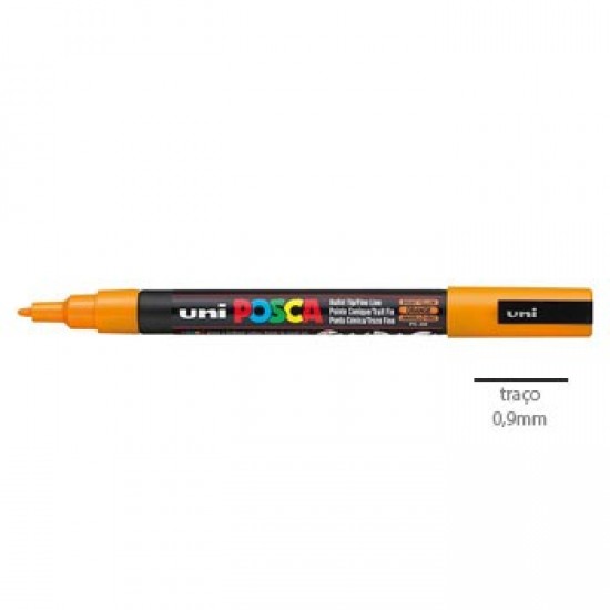 Marcador Uniball Posca PC3M 0,9mm Amarelo Brilhante -1un