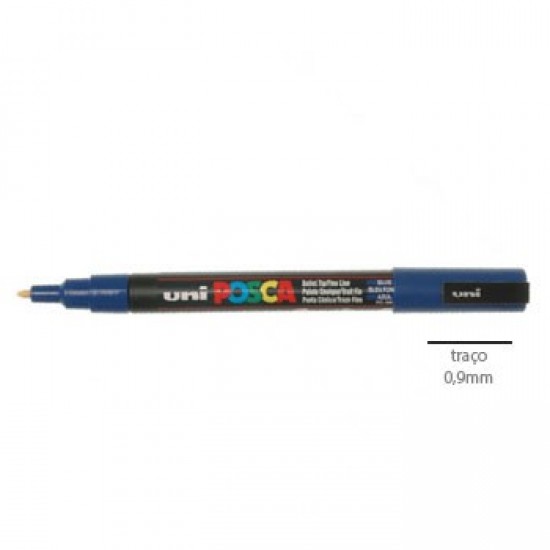 Marcador Uniball Posca PC3M 0,9mm Azul -1un