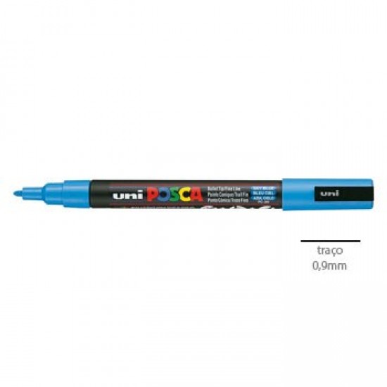 Marcador Uniball Posca PC3M 0,9mm Azul Ceu -1un