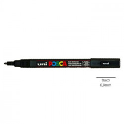 Marcador Uniball Posca PC3M 0,9mm Preto -1un