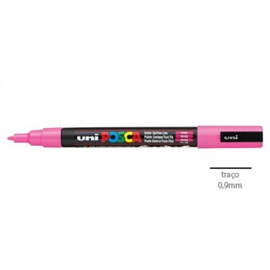 Marcador Uniball Posca PC3M 0,9mm Rosa -1un