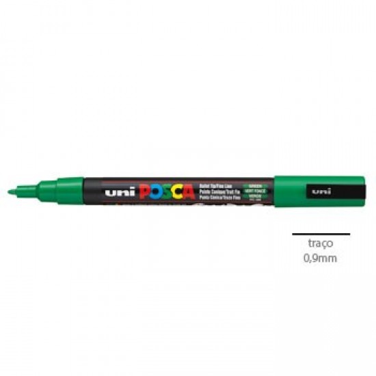 Marcador Uniball Posca PC3M 0,9mm Verde -1un