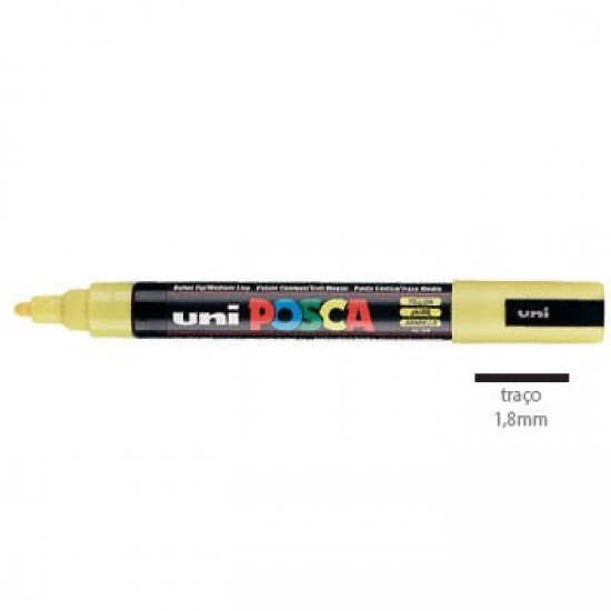 Marcador Uniball Posca PC5M 1,8mm Amarelo -1un