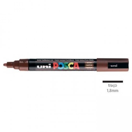 Marcador Uniball Posca PC5M 1,8mm Castanho -1un