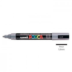 Marcador Uniball Posca PC5M 1,8mm Cinza -1un