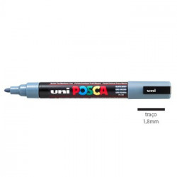 Marcador Uniball Posca PC5M 1,8mm Cinza Slate -1un