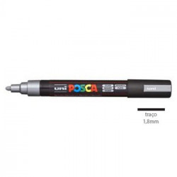 Marcador Uniball Posca PC5M 1,8mm Prata -1un