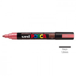 Marcador Uniball Posca PC5M 1,8mm Vermelho Metalico-1un