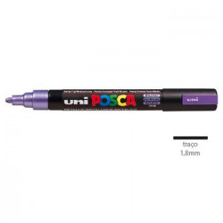 Marcador Uniball Posca PC5M 1,8mm Violeta Metalico-1un