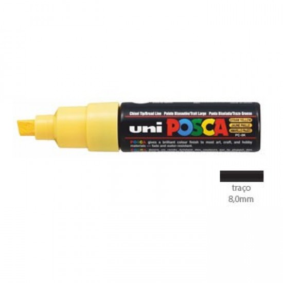Marcador Uniball Posca PC8K 8,0mm Amarelo Palha -1un