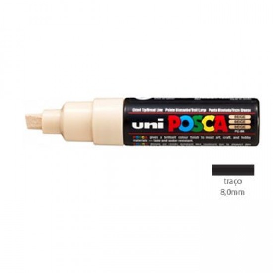 Marcador Uniball Posca PC8K 8,0mm Bege -1un