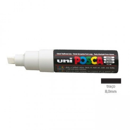 Marcador Uniball Posca PC8K 8,0mm Branco -1un