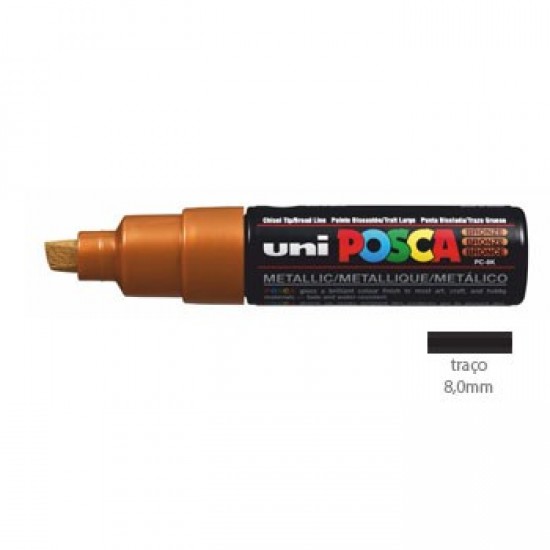 Marcador Uniball Posca PC8K 8,0mm Bronze -1un