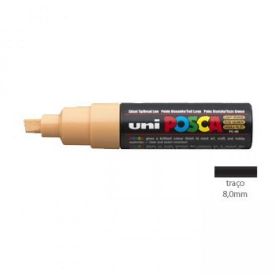 Marcador Uniball Posca PC8K 8,0mm Laranja Claro -1un