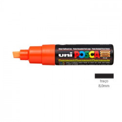Marcador Uniball Posca PC8K 8,0mm Laranja Fluorescente -1un