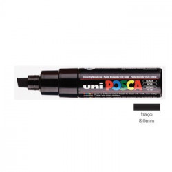 Marcador Uniball Posca PC8K 8,0mm Preto -1un