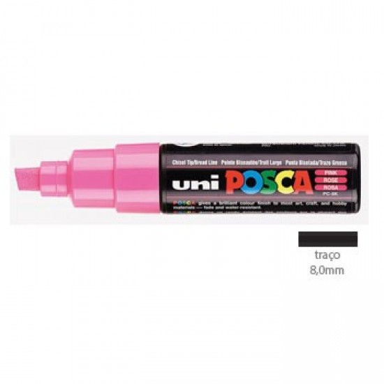 Marcador Uniball Posca PC8K 8,0mm Rosa -1un