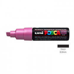 Marcador Uniball Posca PC8K 8,0mm Rosa Metalico -1un