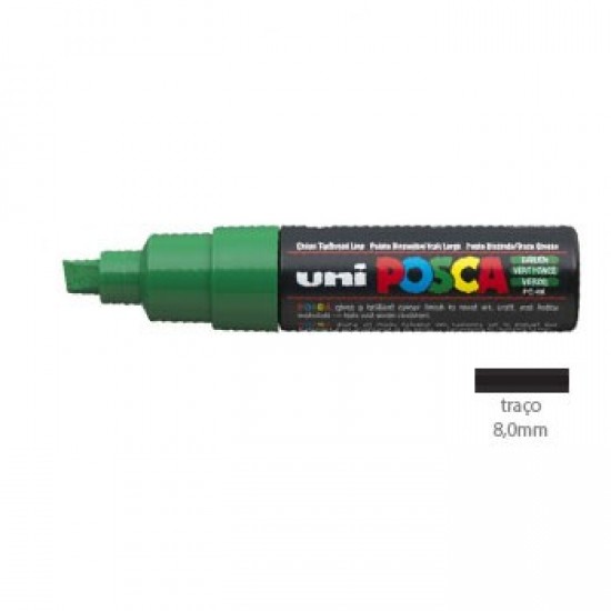 Marcador Uniball Posca PC8K 8,0mm Verde -1un
