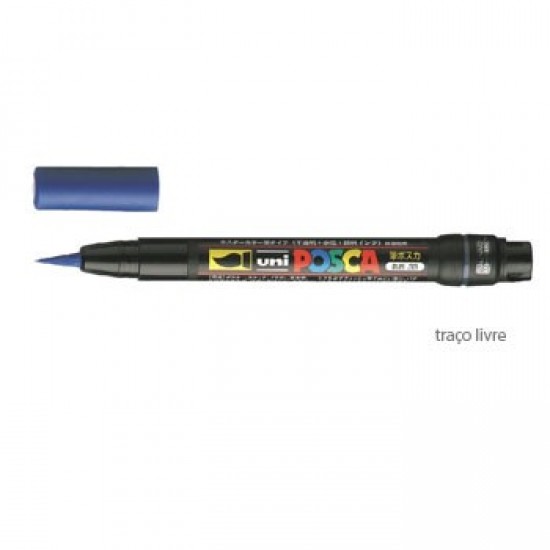 Marcador Uniball Posca PCF350 Livre Azul - 1un