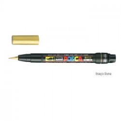 Marcador Uniball Posca PCF350 Livre Ouro- 1un