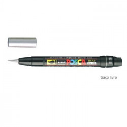 Marcador Uniball Posca PCF350 Livre Prata- 1un