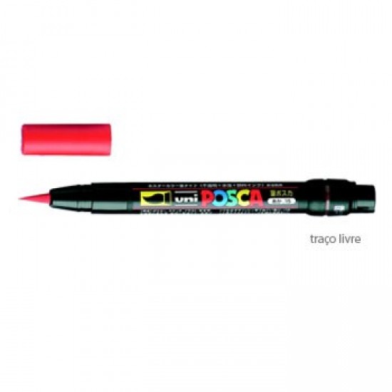 Marcador Uniball Posca PCF350 Livre Vermelho - 1un