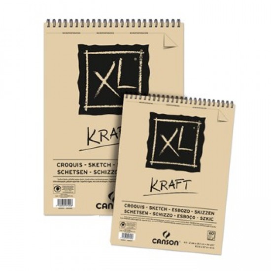 Bloco Espiralado Canson XL Kraft A3 90gr 60F