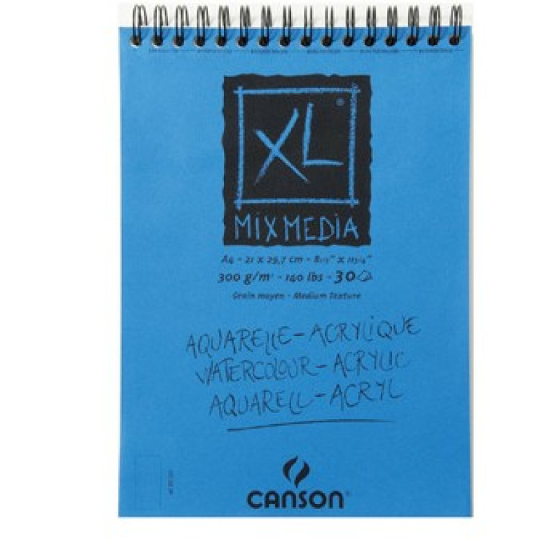 Bloco Espiralado Canson XL Mix Media A4 300gr 30F