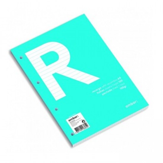 Recarga Papel Ambar School A5 Pautado 100gr 100Fls