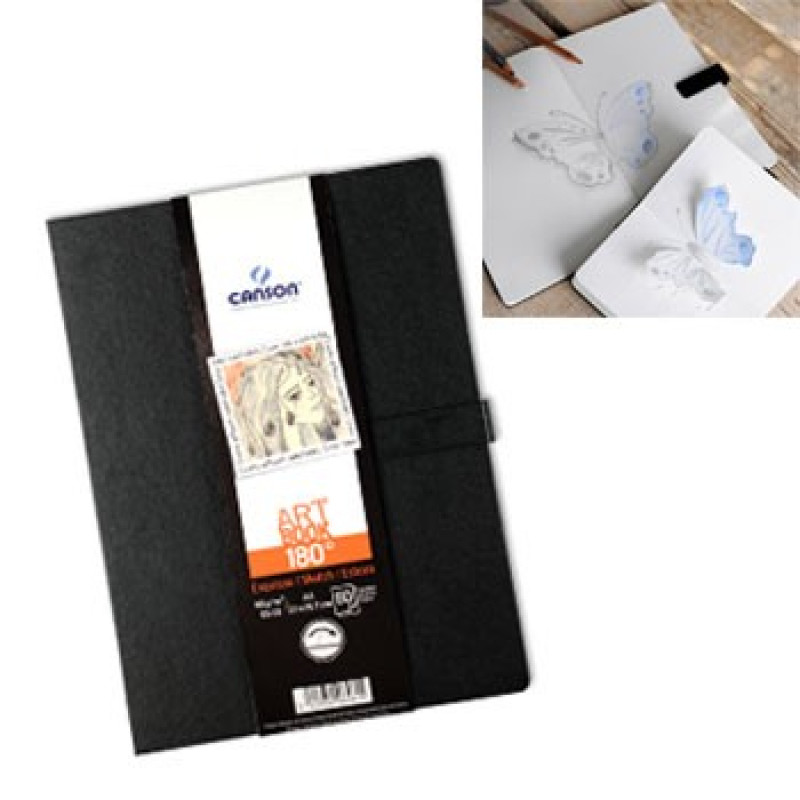 Caderno Canson Artbook 180&ordm; A4 96gr 80Fls