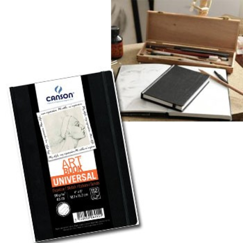 Caderno Canson Artbook Universal Fino A5 96gr 112Fls
